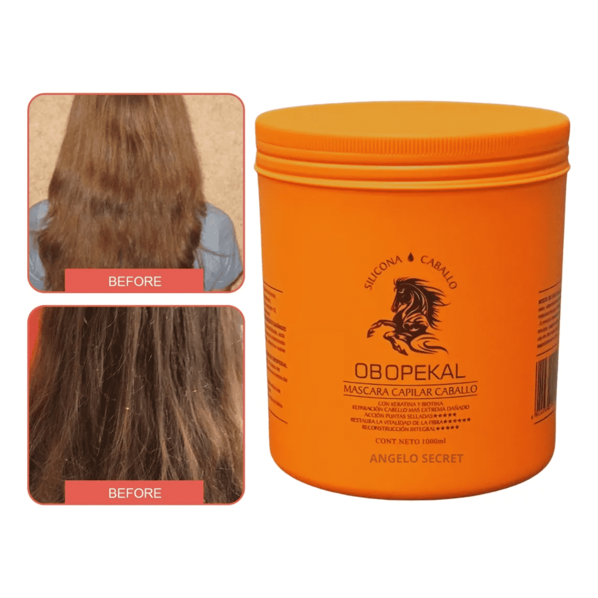 Obopekal Crema Caballo 1000ml Mascarilla Reparadora