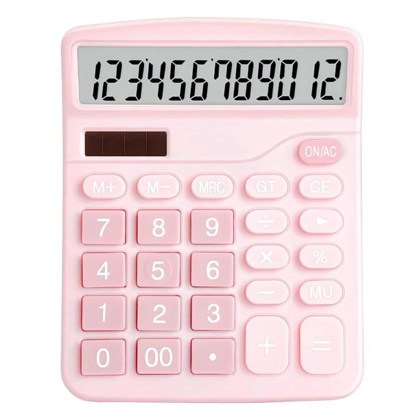 Calculadora Rosa Pink Escritorio Oficina Colegio Rosada rosa claro
