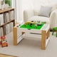 thumbnail image 1 of Kids 2 in 1 Play Table with 7 Storage Compartments,Compatible with LEGO Building Block,Modern Activity Learning Table Game Furniture-White, 1 of 3
