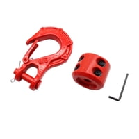 Xusx111 - Gancho De Cabrestante-3/8"" Gancho De Deslizamiento De Clevis Con Cierre De Seguridad Y Tope Del Gancho Del Cable Del Cabrestante, Trabajo De Acero Forjado De Grado Para Cuerda Del Cabrestant