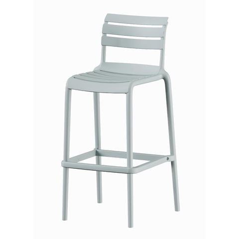 Escandinavia - Piso Taburete Silla Alta Bar Cocina Galt 65Cm Gris Claro