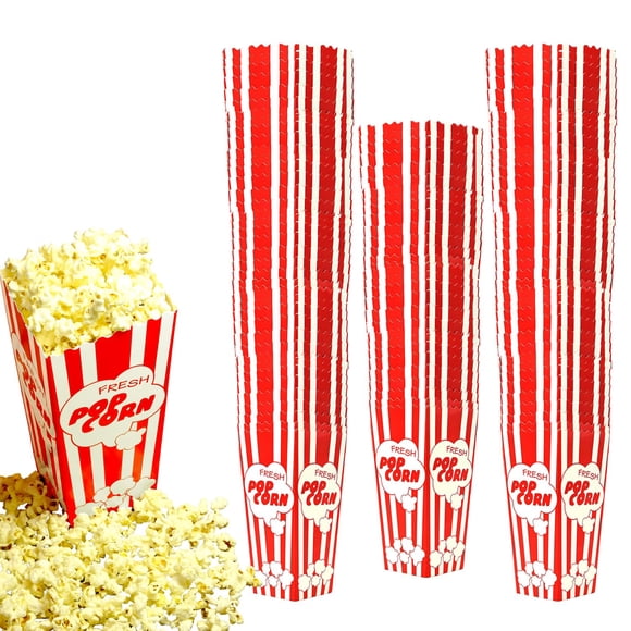 Cajas de papel para palomitas Salbree 110 Movie Night, 1,36 L, color rojo y blanco