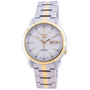 Seiko - Reloj 5 Automatic White Dial Snkl84 Snkl84K1 Snkl84K Mens Watch
