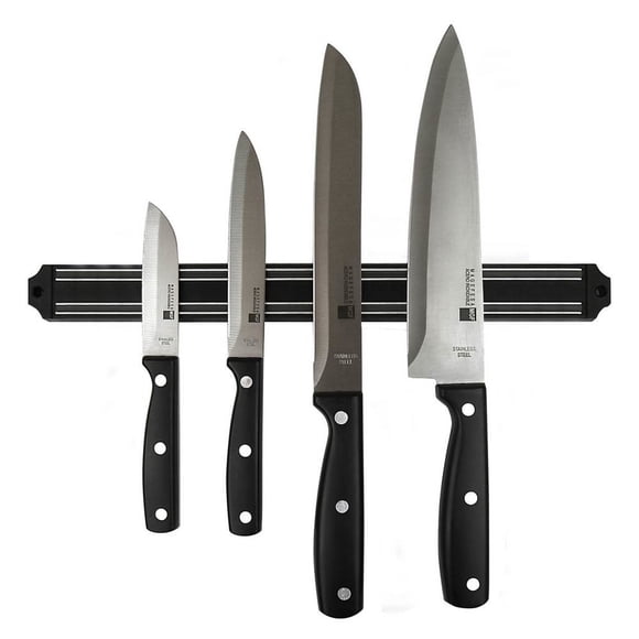 Juego De Cuchillo Blade 4 Piezas + Imán Acero Inoxidable Negro