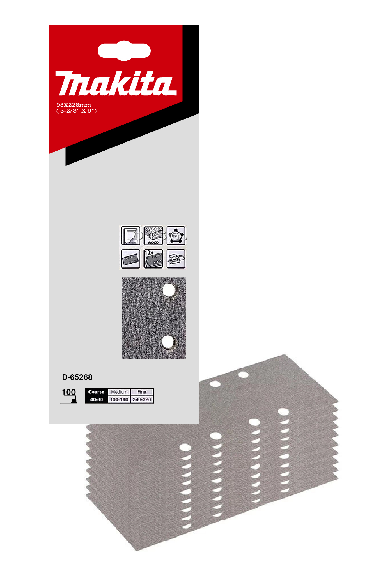 Lija Multiuso (10Un) 93X228 G100 Makita D-65268