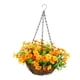 thumbnail image 1 of Canasto Colgante De Flores Artificiales Para Decoración, Planta Colgante Para Césped, Balcón, Patio, Naranja, 1 of 3