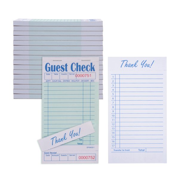 Bloques de verificación para invitados DGBDPACK EP-3632-1 (20 almohadillas) en total 1000