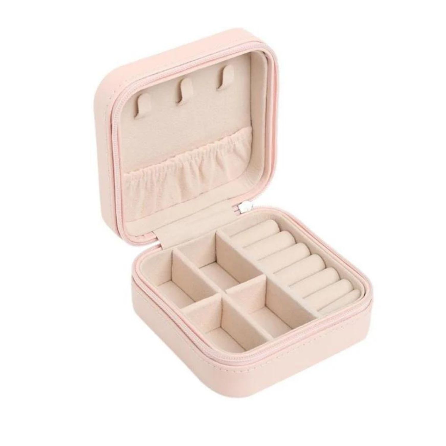 Disparo - Estuche Organizador Joyas Cuadrado 10Cm Joyero Rosa Aros