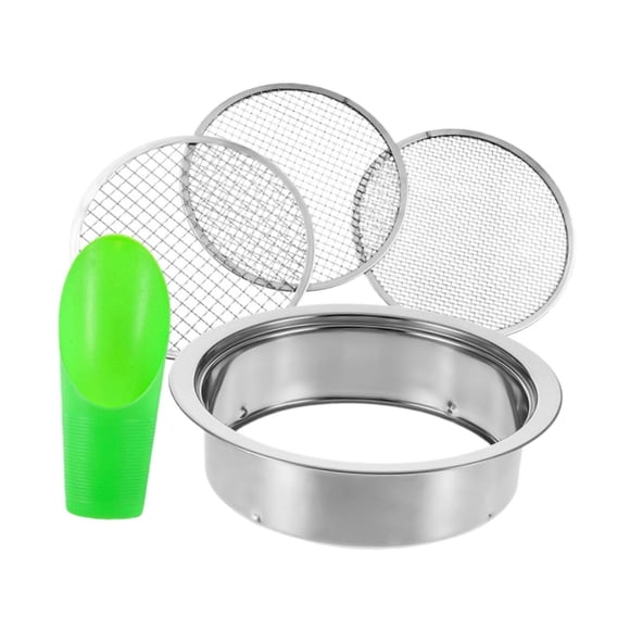 Juego De Tamiz De Suelo, Tamiz De Malla Fina Portátil Para Filtración De Suciedad, Estilo B Para Jardinería