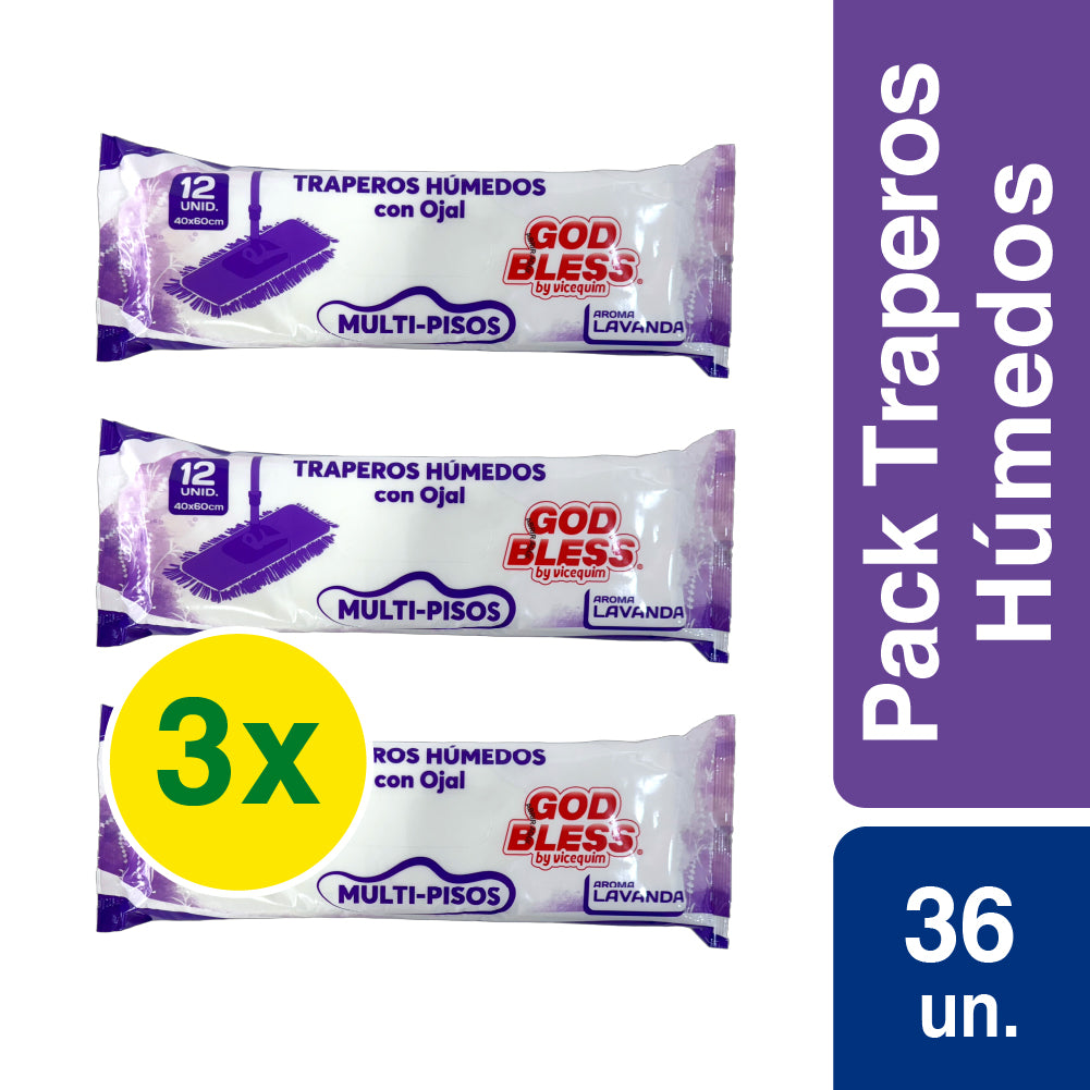 Godbless - Pack X 3 Traperos Humedos