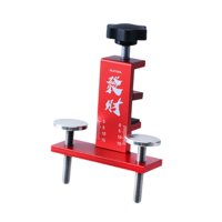 Magideal - Plantilla De Hardware De Montaje En Puerta De Gabinete, Herramienta De Metal Resistente Al Desgaste Para Carpintería, Versátil, Ajustable Y Portátil Rojo