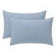 thumbnail image 1 of REGALWOVEN Protectores de Almohada con Sobre Tamaño Estándar 2 Piezas, Fundas de Almohada Transpirables Hipoalergénicas de Algodón para Hogar Hotel Azul Reina, 1 of 5