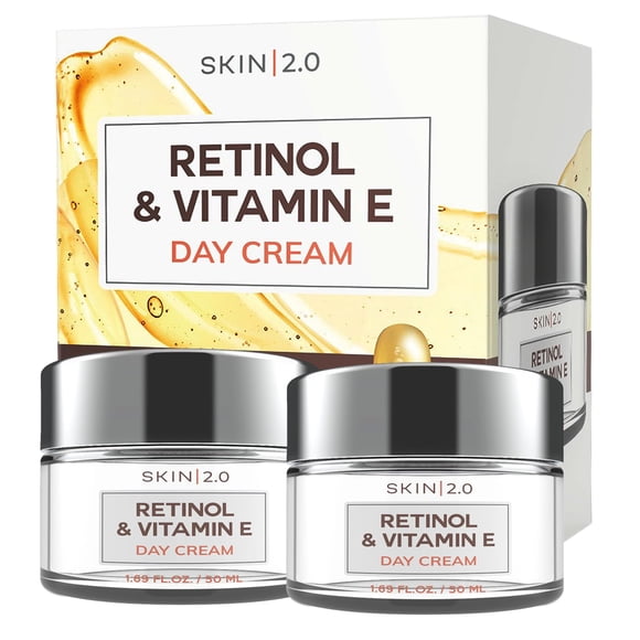 Crema Hidratante Facial Skin 2.0 con Retinol y Vitamina E – Dúo