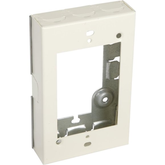 Caja de extensión para enchufes eléctricos Wiremold B-5 Metal Ivory