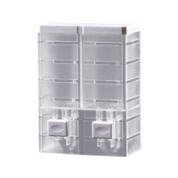 Magideal - Dispensador De Jabón Líquido Montado En La Pared Champú De Baño Transparente Botella De Loción Jabón De Ducha Bomba Doble Para Baño Hotel Baño Cocina,