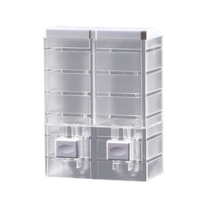 Magideal - Dispensador De Jabón Líquido Montado En La Pared Champú De Baño Transparente Botella De Loción Jabón De Ducha Bomba Doble Para Baño Hotel Baño Cocina,