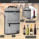 thumbnail image 3 of Bolsa de vino OPUX con aislamiento para 2 botellas, color gris jaspeado, 3 of 8