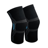 Magideal - 2 Uds Rodilleras Rodillera Manga De Compresión Elástica Antideslizante Rodillera Protector De Para Entrenamiento Hombres Mujeres Yoga Fútbol Azul L