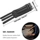 thumbnail image 2 of 2 pulseras de cuero genuino para hombres y mujeres, pulsera ancha de triple correa, brazalete con hebilla de sujeción, brazalete unisex para parejas, negro/marrón, 2 of 6