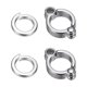 thumbnail image 1 of Uxcell Anillos para Patas de Pájaros, Anillo de Pierna de Loro de Acero Inoxidable, Accesorios de Clip de Apertura 8.5mm/0.33" ID, (Tono Plateado, 2 Conjuntos), 1 of 6