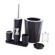 thumbnail image 4 of Taza De Cepillo De Dientes Y Dispensador De Jabón Y Jabonera Y Vaso Para Baño Negro, 4 of 5