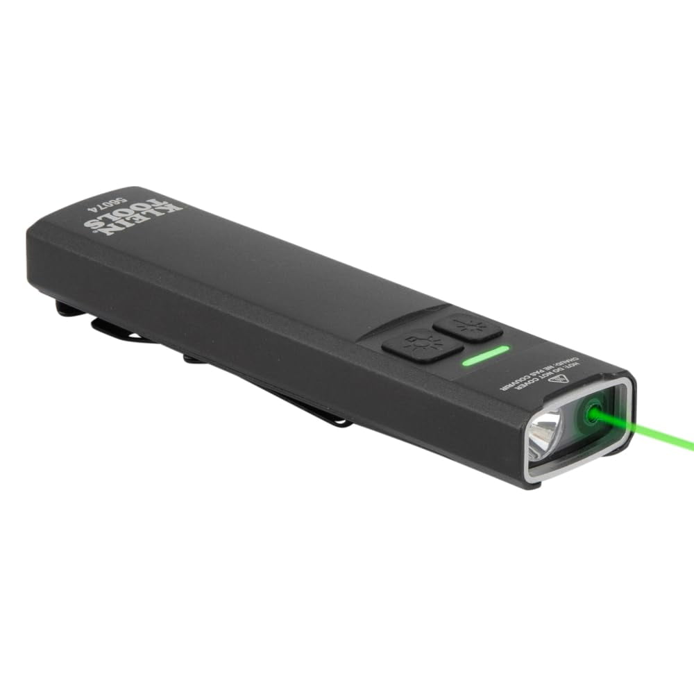 Linterna Klein Tools 56074 Edc De Bolsillo Con Láser Verde De 1000 Lúmenes