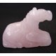thumbnail image 1 of Estatua pequeña de caballo de cuarzo rosa, 1 of 1