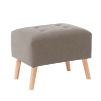 Latam Home - Pouf Niza Lino Gris Claro