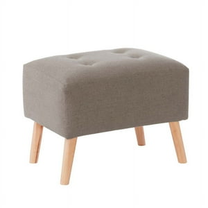 Latam Home - Pouf Niza Lino Gris Claro
