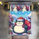 thumbnail image 1 of Christmas Pokmon Snorlax 3 Piece Sets Full/Queen Size - Reversible Microfiber Quilts with Shams Soft Lightweight Bedspread Coverlet Comforter for All Season Bed Sheets, 1 of 4