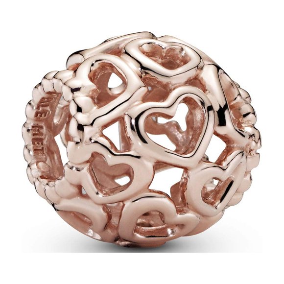 Charm PANDORA Open Your Heart Rose en Pandora Rose Gold