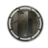 Joytek - Espejo Led 60X60Cm Redondo 1 Botón Líneas