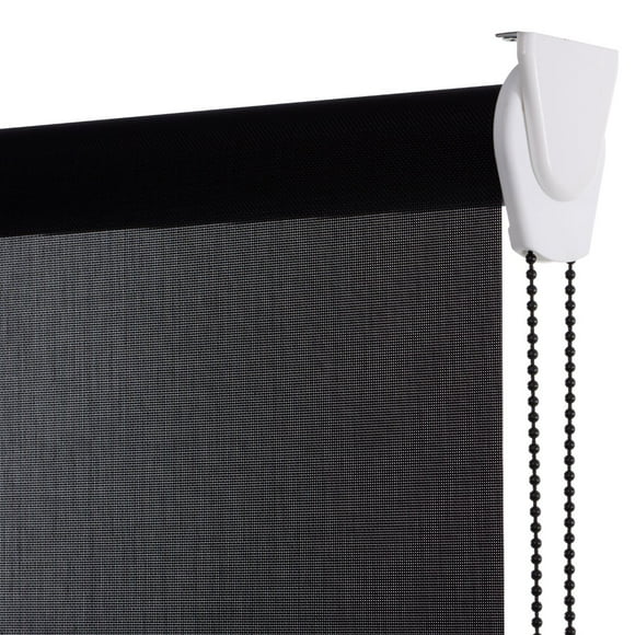 Cortina Roller Sunscreen Negro, Alto Ajustable máximo de 240 cm x Ancho a Elección para Sala, Living, Oficina o Escritorio (145 cm de Ancho x 240 cm de Alto)