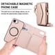 thumbnail image 2 of For iPhone 17e [Bloqueo RFID] Funda Billetera Multifuncional 2 en 1 de Cuero PU Suave con Tapa Magnética, Múltiples Ranuras para Tarjetas, Bolsillo con Cierre y Correa de Hombro y Correa de Muñeca, 2 of 8