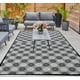 thumbnail image 1 of Tapete para exterior ARSUK para patio (150 x 100 cm) resistente a la intemperie, negro/blanco, 1 of 9