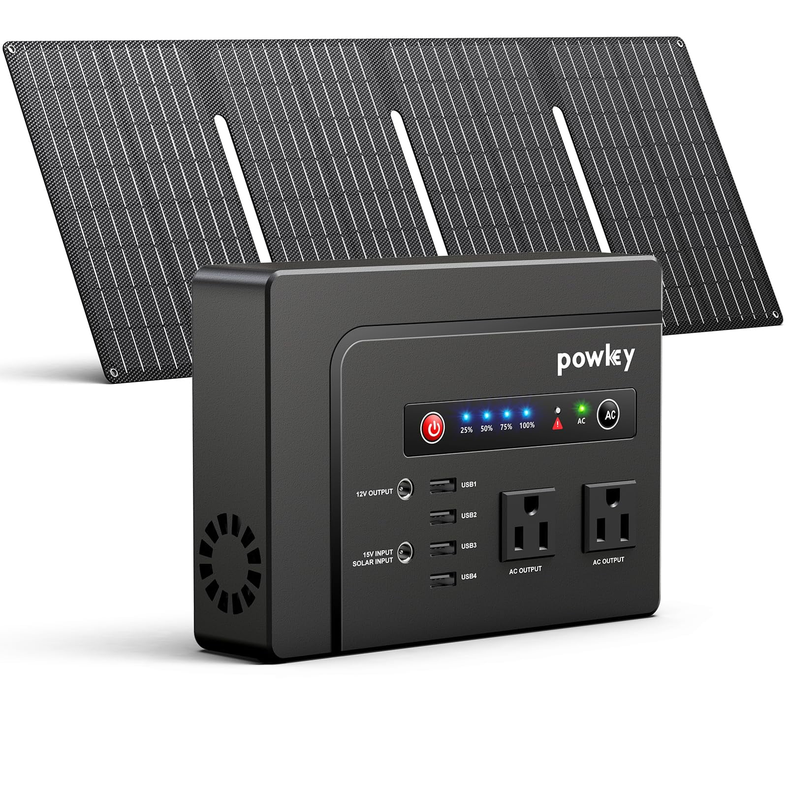 Generador Solar Powkey De 200w, 146wh, 110v, Portátil