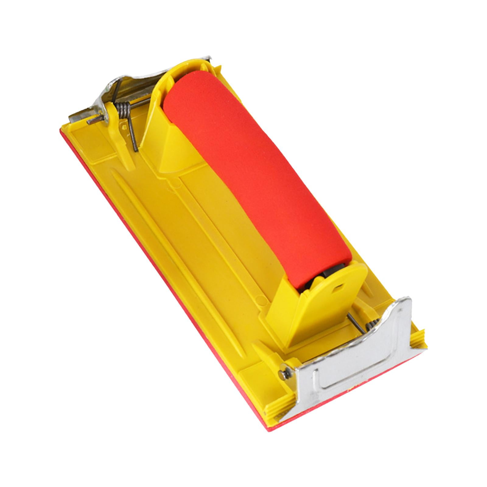 Magideal - Lijadora Manual Para Pulir Carrocerías, Herramientas De Construcción, Soporte Para Hojas De Lijado, Soporte Para Papeles De Lija Multifunción, Bloque Mango Rojo