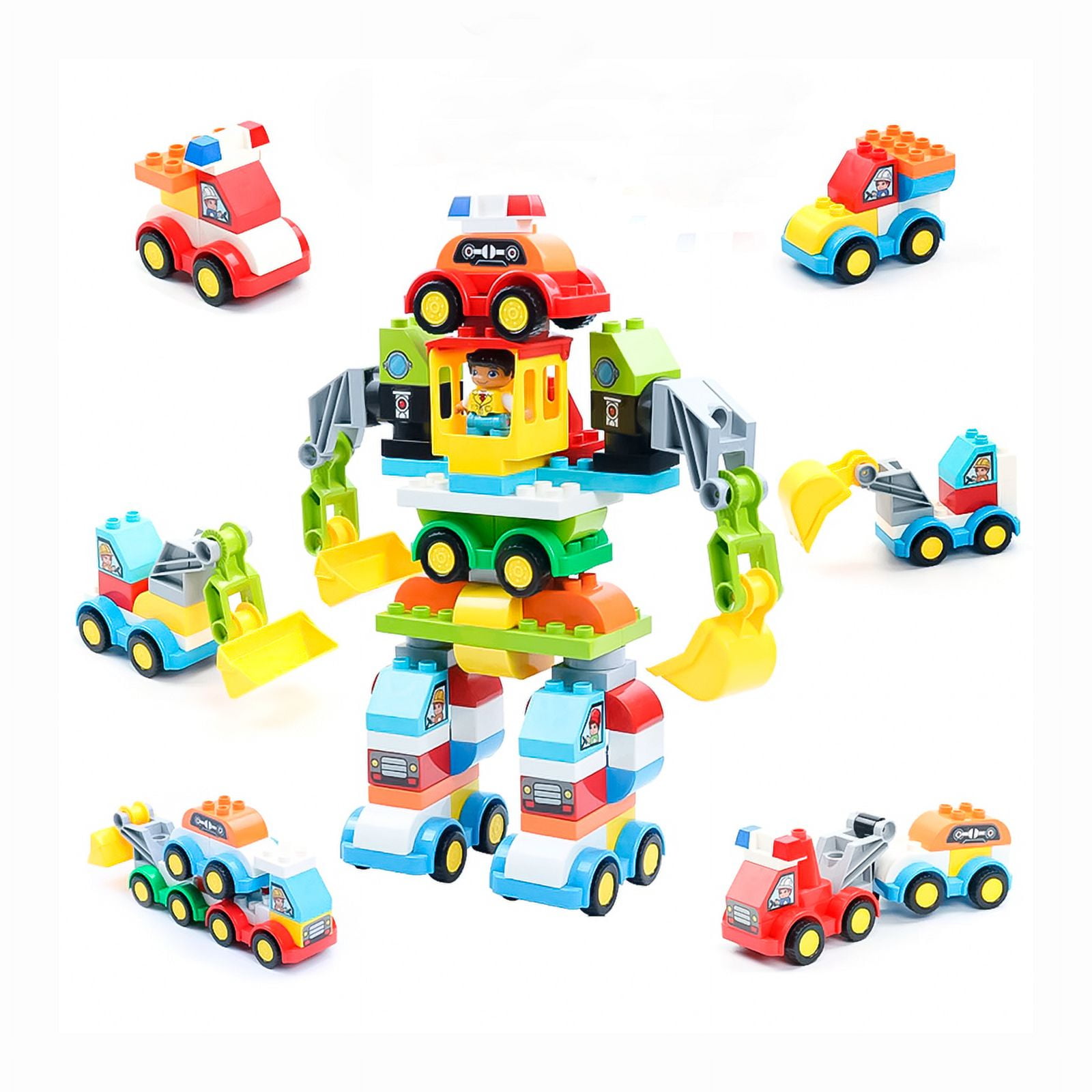Genérico - Auto Robot Bloques Construcción Desarrollo 85 Piezas