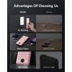 thumbnail image 5 of Cargador portátil Power Bank VRURC de 10000 mAh con enchufe de pared, color rosa, 5 of 9