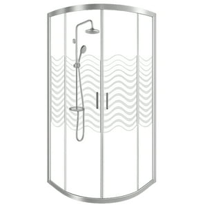 Shower Door Curvo Elegant Joytek Líneas Curvas (Sin Receptáculo) 90X90 Cm