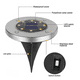 thumbnail image 2 of Pack X4 Luz Solar 8 Led Con Estaca Exterior Tierra Jardin, 2 of 3