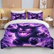 thumbnail image 1 of Pokemon Gengar Printed Bedding Set Cartoon Anime Duvet Cover Comforter Pillowcase Boys Girls Children Adults Bedding Set Luxury Bed Sheets, 1 of 5