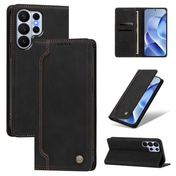 Funda Billetera para Samsung Galaxy S26 Ultra Imán y Resistente Negro