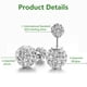 thumbnail image 3 of Pendientes de plata de ley con cristales brillantes y brillantes, con doble cara en la parte delantera y trasera., 3 of 7