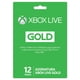 thumbnail image 1 of Tarjeta de membresía Xbox LIVE Gold de 12 meses Microsoft, 1 of 2