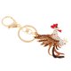 thumbnail image 4 of Gallo gallo pollo llavero cristal bolsa colgante llavero regalo joyas oro, 4 of 5