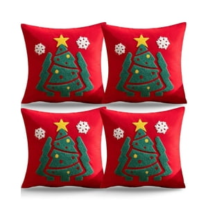 Genérico - Set De 4 Fundas De Cojin Para Navidad K5