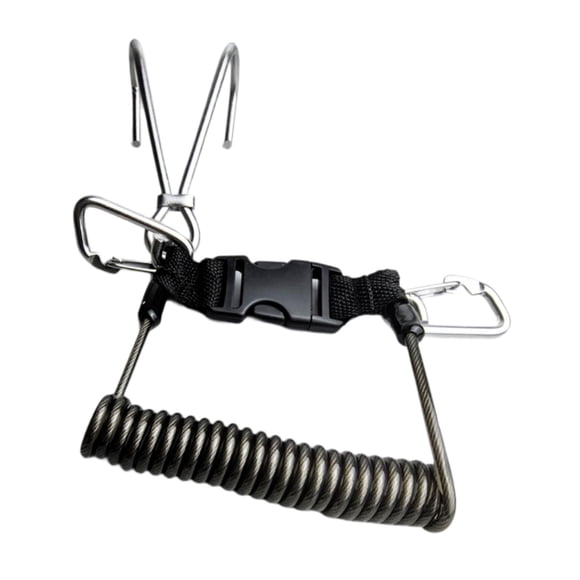 SCUBA Diving Reefs Hooks Drifs Accesorios seguros de acero inoxidable Utilidad resistente a la resistencia Multifuncional Alta confiabilidad Multifunc Gris