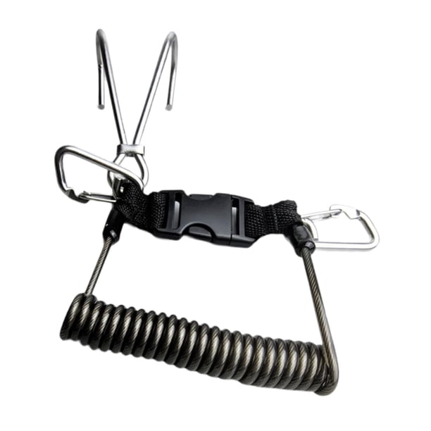 SCUBA Diving Reefs Hooks Drifs Accesorios seguros de acero inoxidable Utilidad resistente a la resistencia Multifuncional Alta confiabilidad Multifunc Gris