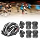 thumbnail image 2 of Juego de 7 protectores de rodilla y muñecas para casco y coderas para niños, para ciclismo y patinaje sobre ruedas, color negro., 2 of 8
